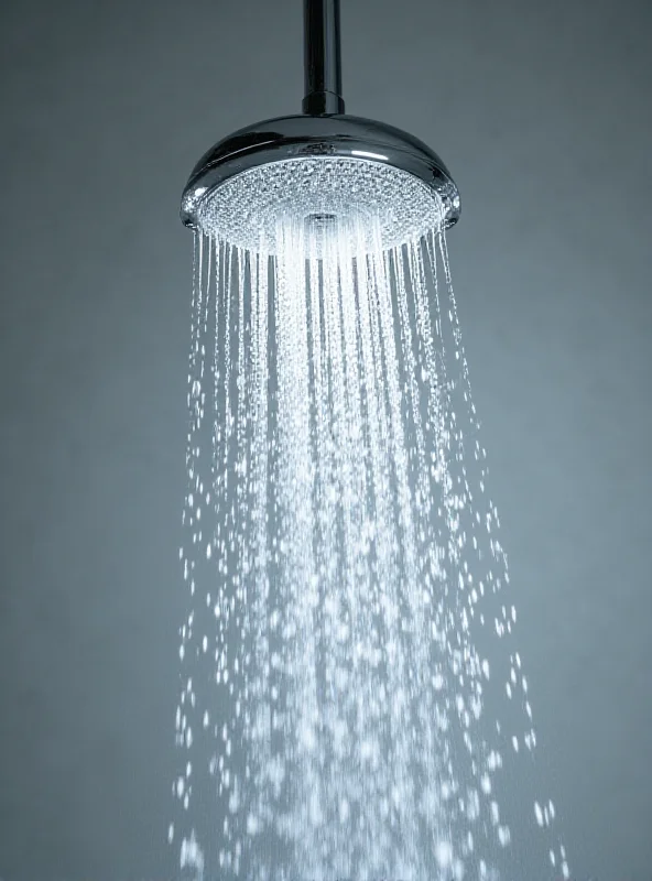 Close up of a modern shower head with adjustable settings and strong water flow