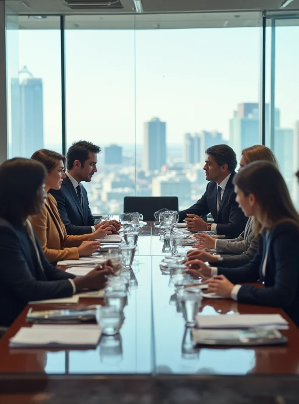 Image depicting a diverse group of business executives around a boardroom table.