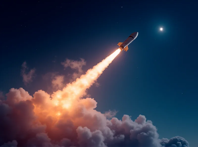 Rocket launching into space, representing Rocket Lab's space exploration endeavors