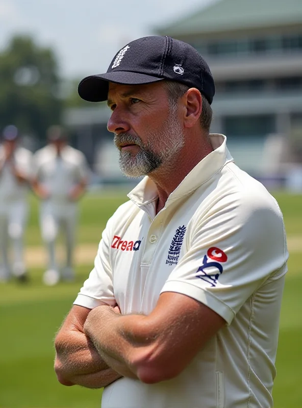 Brendon McCullum looking thoughtful on the sidelines of a cricket match