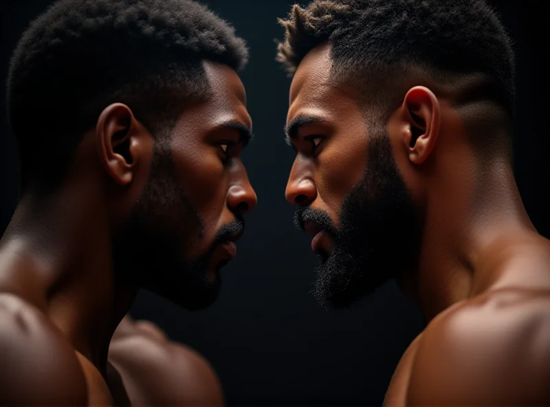 Chris Eubank Jr. standing face to face with Conor Benn at a press conference.