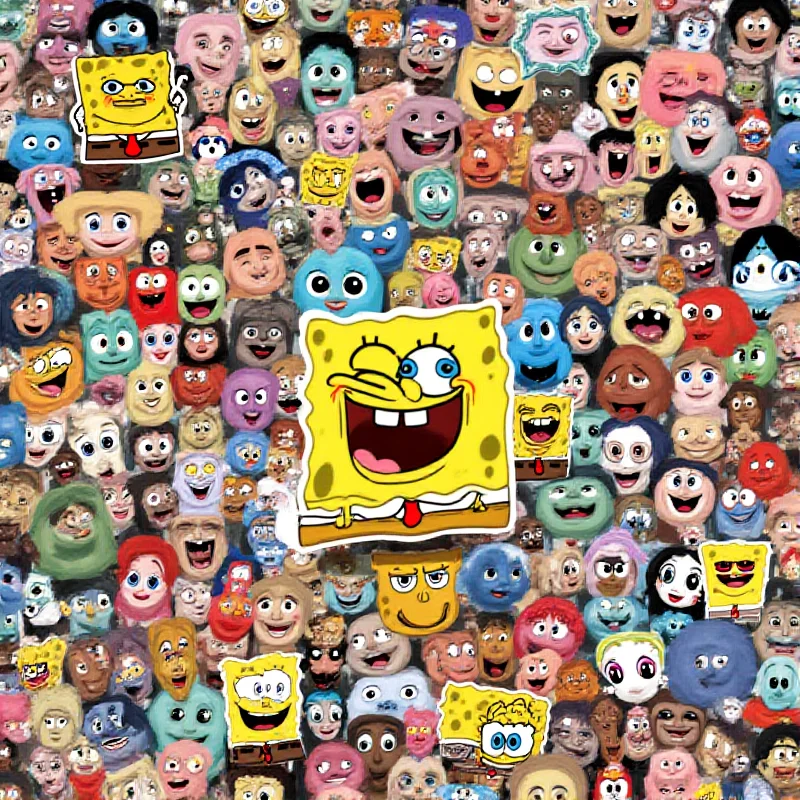 A collage of iconic cartoon characters from various kids' shows, representing the theme song trivia quiz.