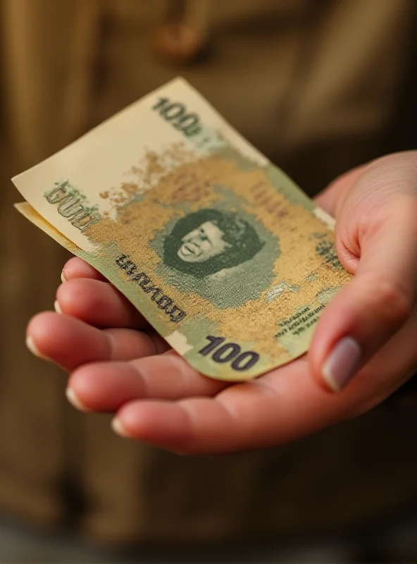 A person holding Brazilian Real banknotes.