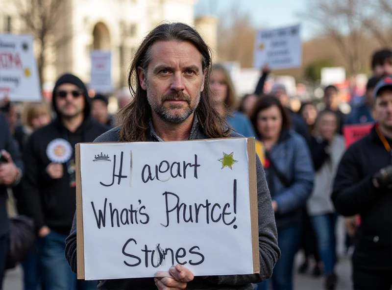 Chris Kluwe protesting at a rally