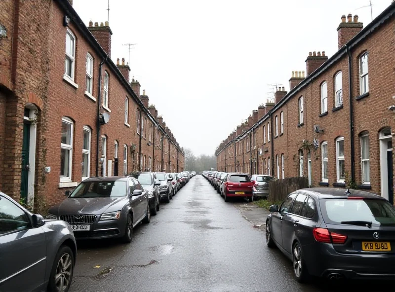 A street in Wisbech with terraced houses, some showing signs of wear, depicting the area affected by HMO saturation.