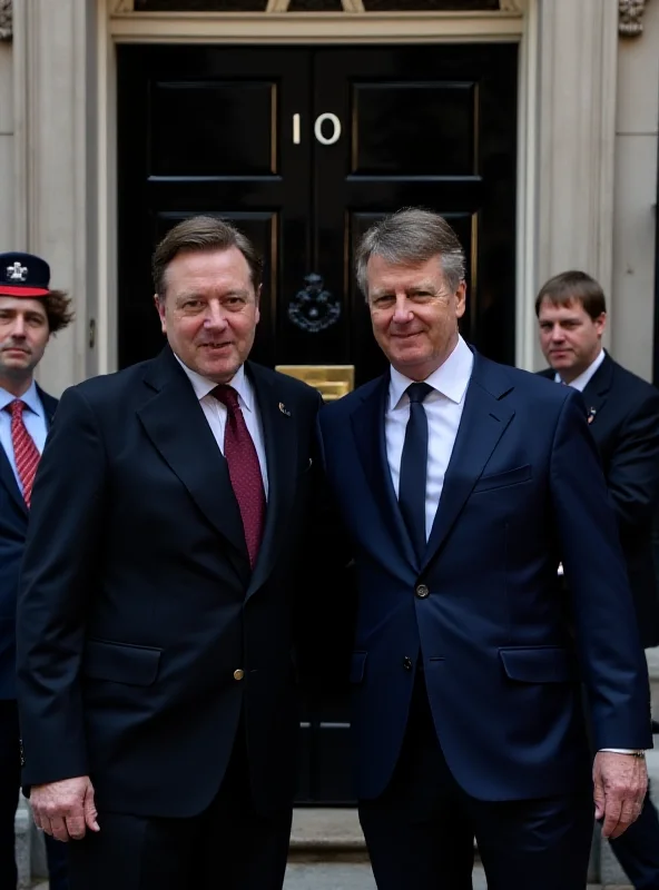 Zelensky and Starmer hugging outside 10 Downing Street.