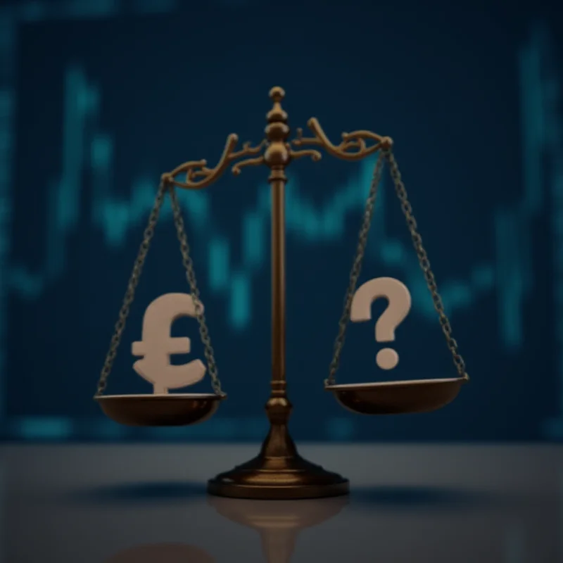 A balanced scale representing investment decisions