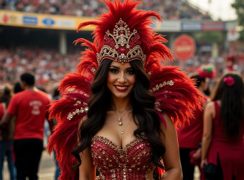 Patrícia Poeta in a vibrant carnival costume