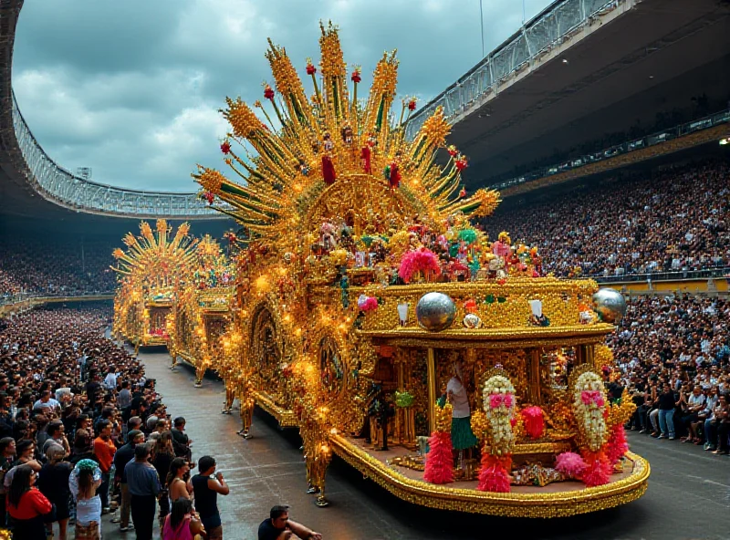 A samba school float at the Rio de Janeiro Carnival