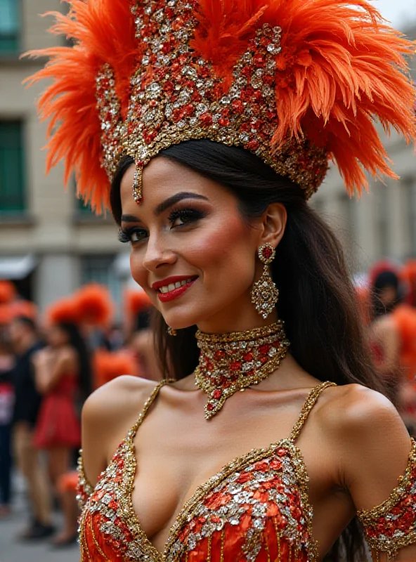 Patrícia Poeta in her elaborate Grande Rio costume