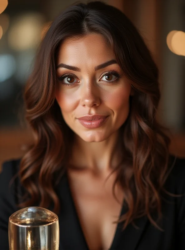 Fernanda Torres smiling wearily while holding an award.