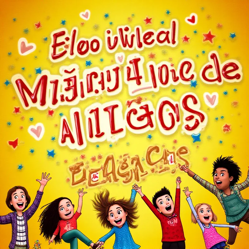 A poster for the children's musical Um Milhão de Amigos, featuring colorful illustrations and the names Roberto Carlos and Erasmo Carlos.