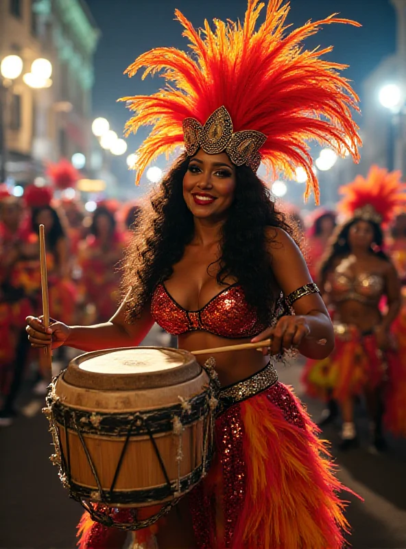 Paolla Oliveira as drum queen during Carnival.