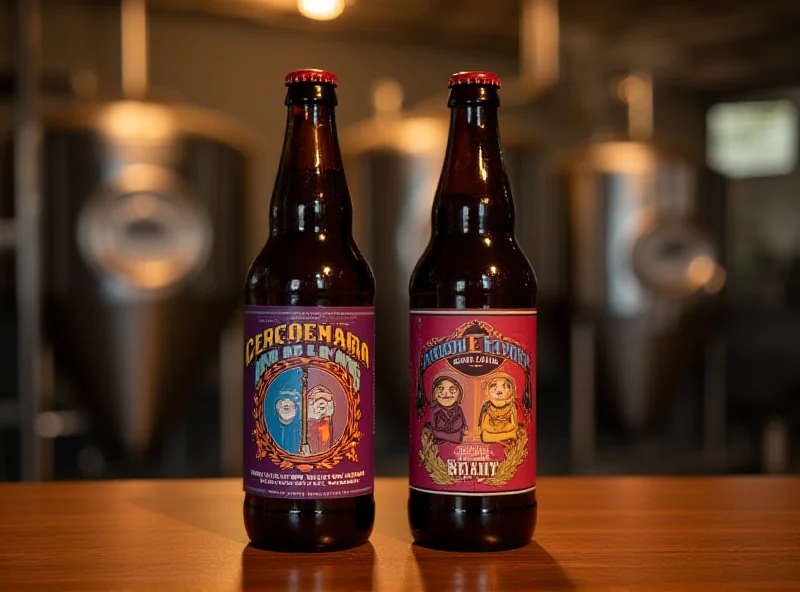 Bottles of beer from Cervejaria Dádiva and Tank, with labels designed to promote gender equality.