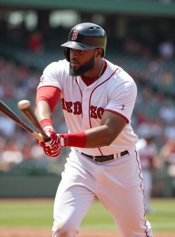 Kristian Campbell batting during a baseball game.