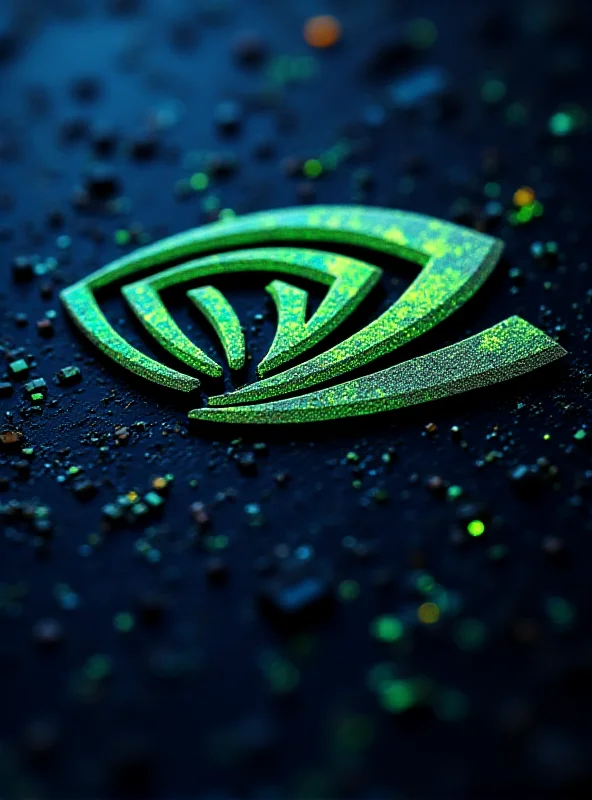 Image of Nvidia logo with circuit board background.