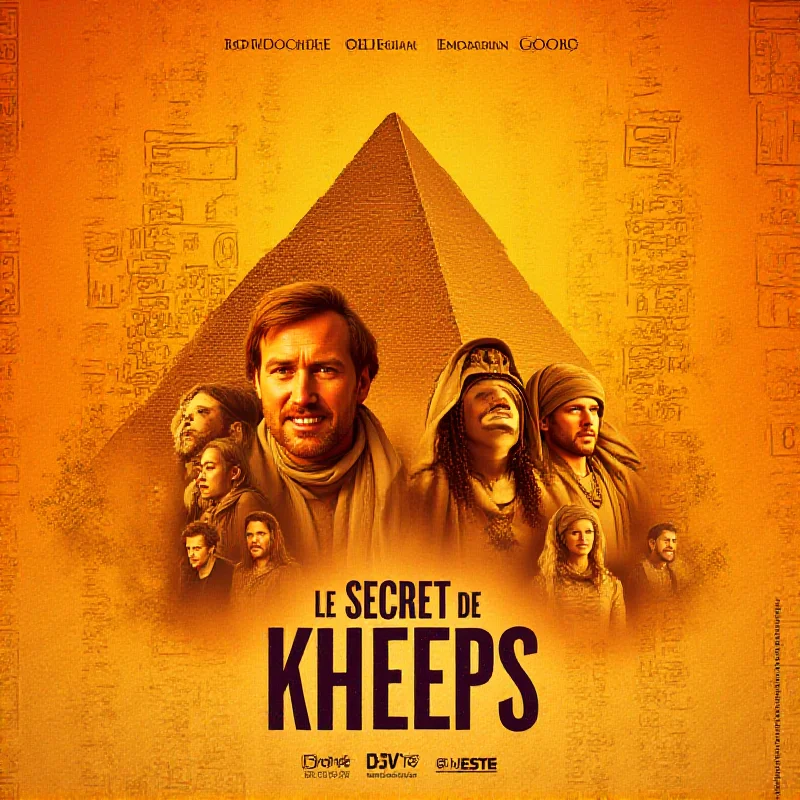 Movie poster for 'Le Secret de Kheops' featuring Fabrice Luchini and other actors.