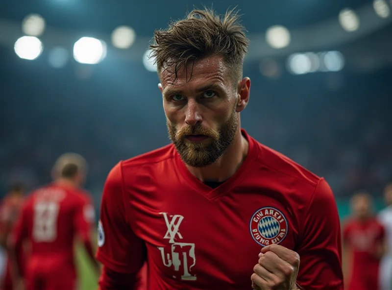 Leon Goretzka in Bayern Munich kit on the field