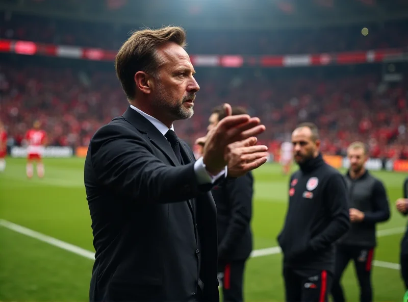 Action shot of Bayer Leverkusen's coach, Alonso, giving instructions to his team during a Champions League match against Bayern Munich. The image captures his focused and strategic demeanor.