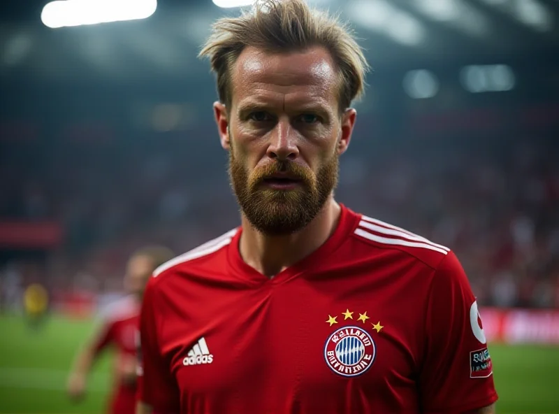 Harry Kane in Bayern Munich kit looking determined.