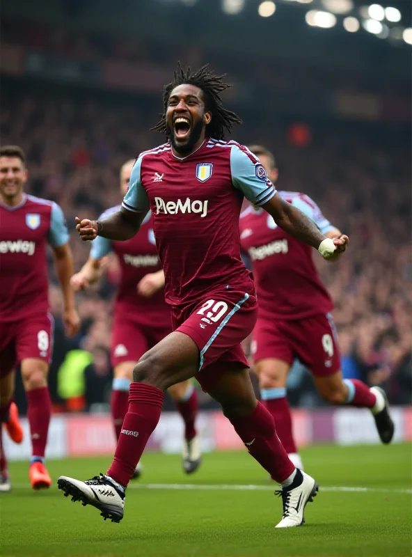 Anwar El Ghazi celebrating a goal during his time at Aston Villa.