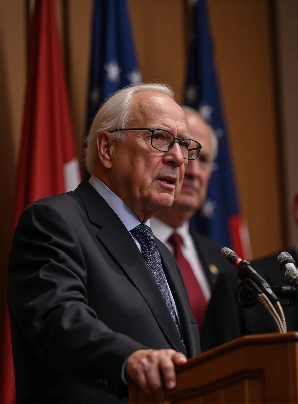 Ricardo Lagos, an elderly man with glasses, standing on a podium and addressing a crowd, with the Chilean flag in the background.