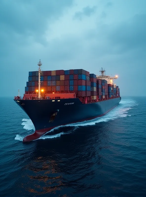 A container ship laden with cargo, representing international trade between China and the United States.