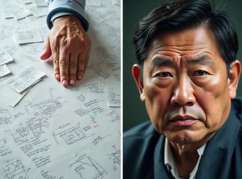 A collage featuring images representing a mathematician working on a geometry problem and a Hong Kong actor looking distressed