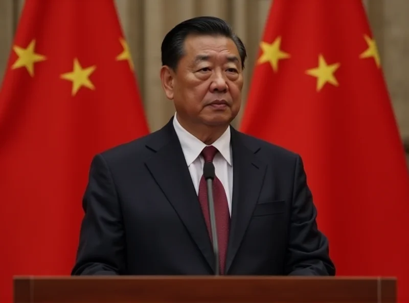 Image of Wu Qian speaking at a press conference