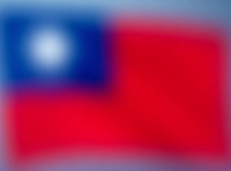 Image of the Taiwanese flag waving in the wind