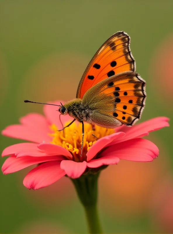 A close-up image of a butterfly on a flower.