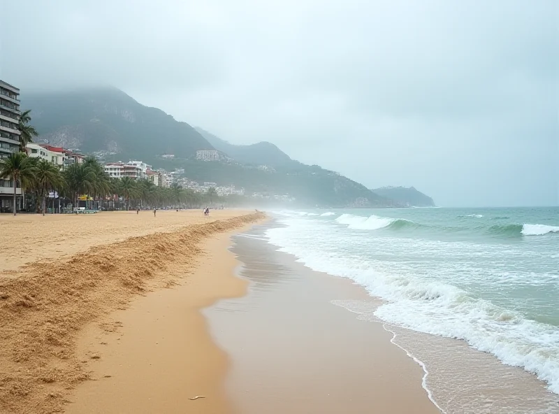 Beach erosion in Rio de Janeiro