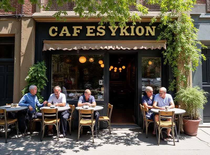 A bustling Brooklyn coffee shop with customers inside