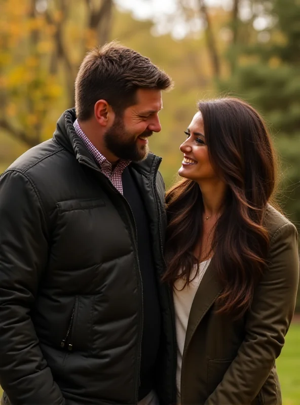 Tim Tebow and his wife smiling