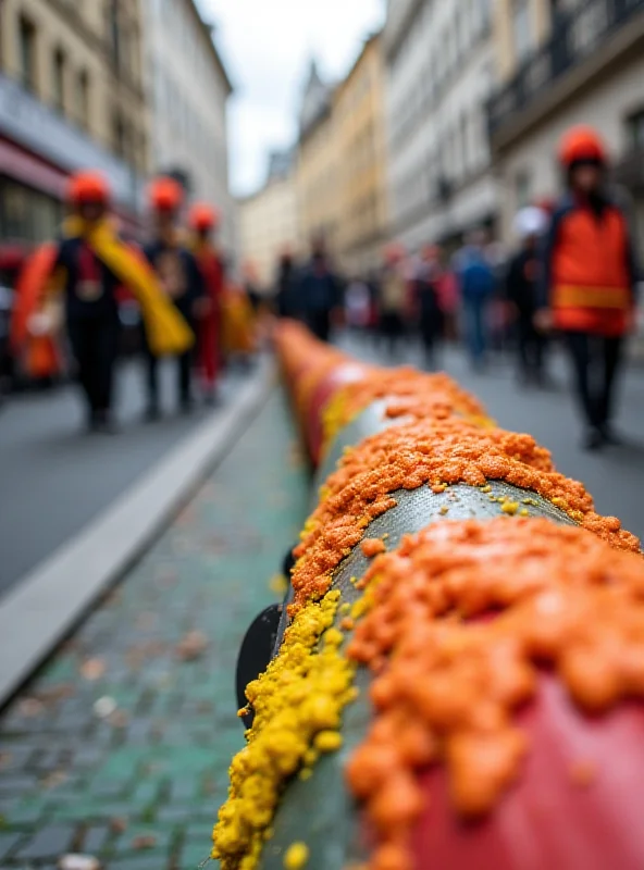 Concrete barriers at a German Carnival event