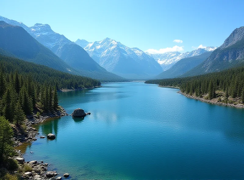 Aerial view of a Colorado reservoir surrounded by mountains