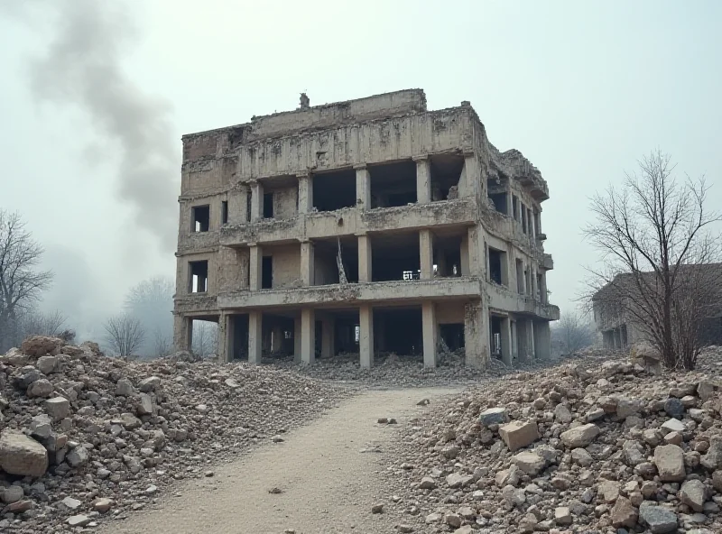 A bombed-out hospital in a war-torn country