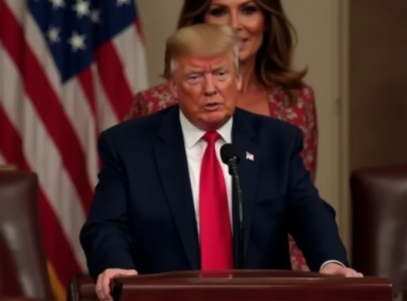 President Trump addressing Congress with Melania in the audience