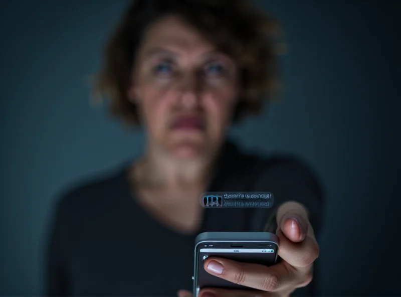 A person looking at a smartphone with an angry expression, representing online outrage.