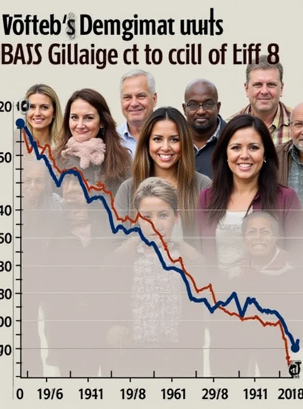 A graph showing a downward trend in welfare spending over the last 10 years, with projections of further cuts in the future. The graph is overlaid on a photo of a diverse group of people representing different demographics who might be affected by welfare changes.