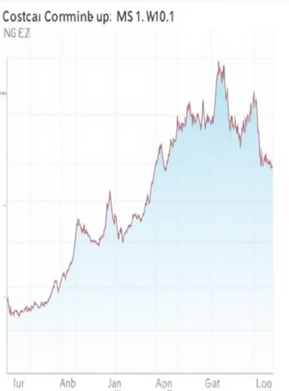 Chart showing Costco's stock performance over the last 5 years, compared to the S&P 500. Costco's line is consistently above the S&P 500 line, indicating outperformance.