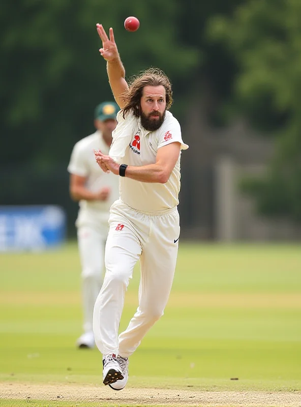 Jason Gillespie in action as a bowler