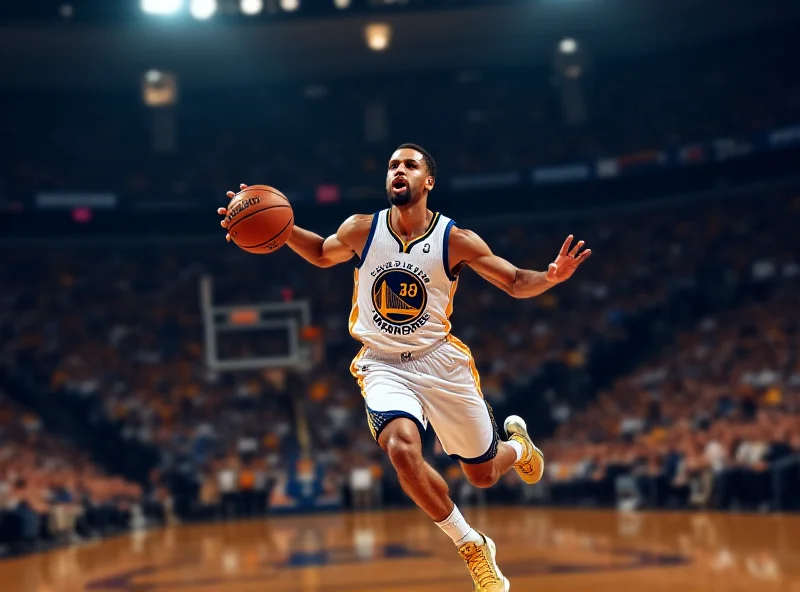 Stephen Curry shooting a three-pointer during an NBA game.