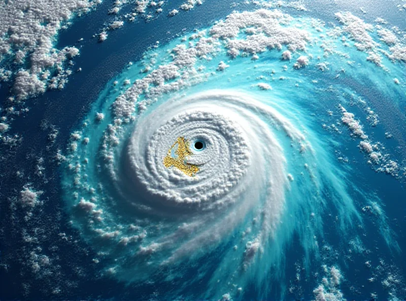 Satellite image of Cyclone Alfred approaching the Australian coast