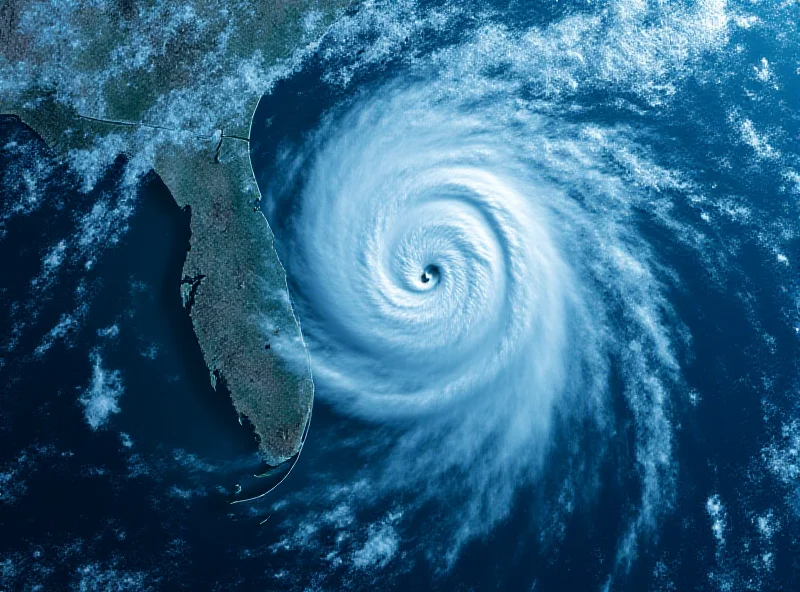 Satellite image of Cyclone Alfred approaching the coast of Queensland, Australia