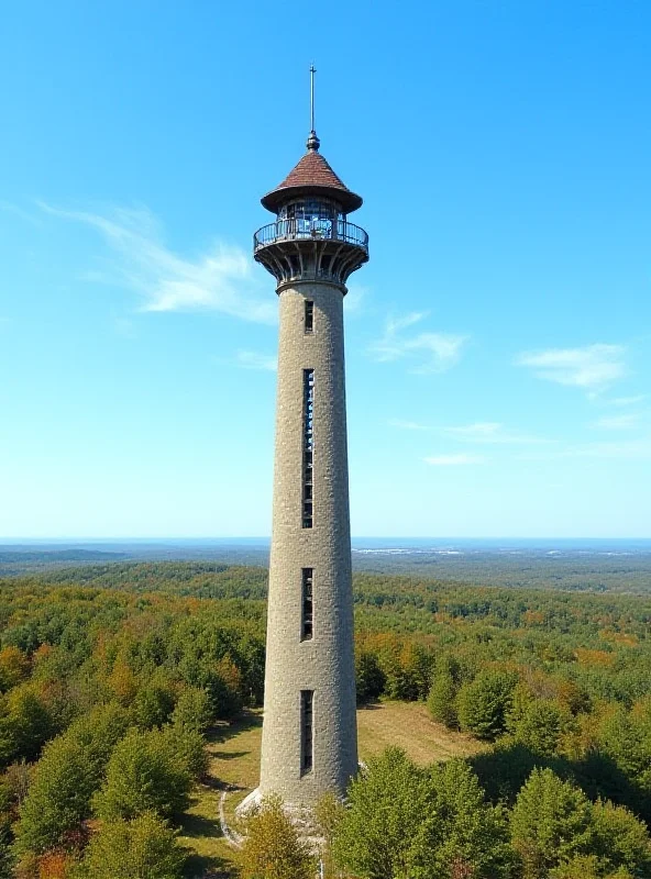 A wide shot of the Krásenská Lookout Tower.