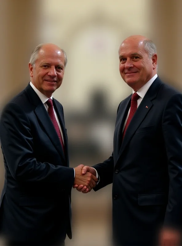 Minister Černochová shaking hands with General Řehka in a formal setting.