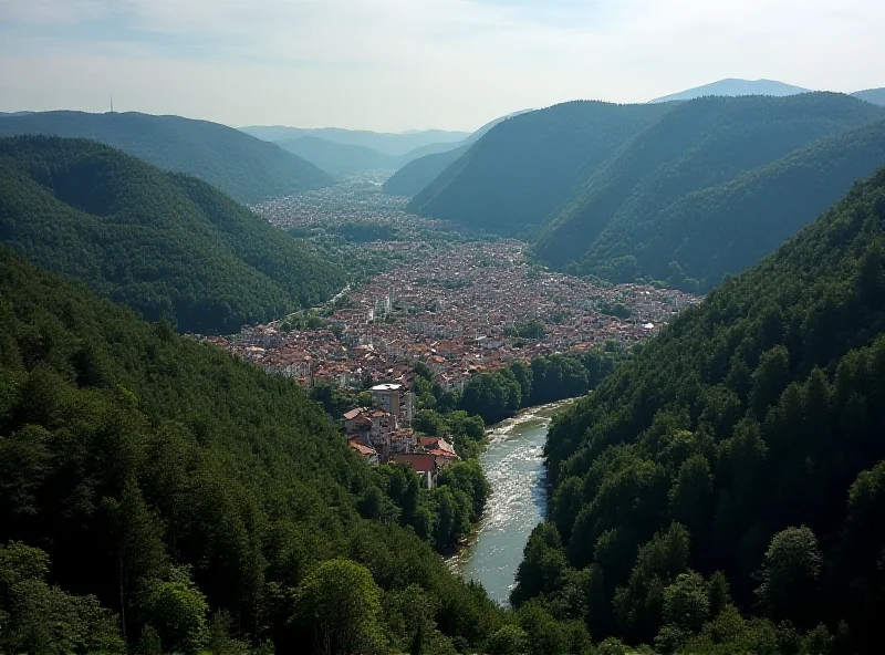 Aerial view of Karlovy Vary, Czech Republic, showcasing the landscape and the potential need for air ambulance services.