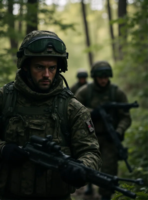 Czech soldiers participating in a military exercise