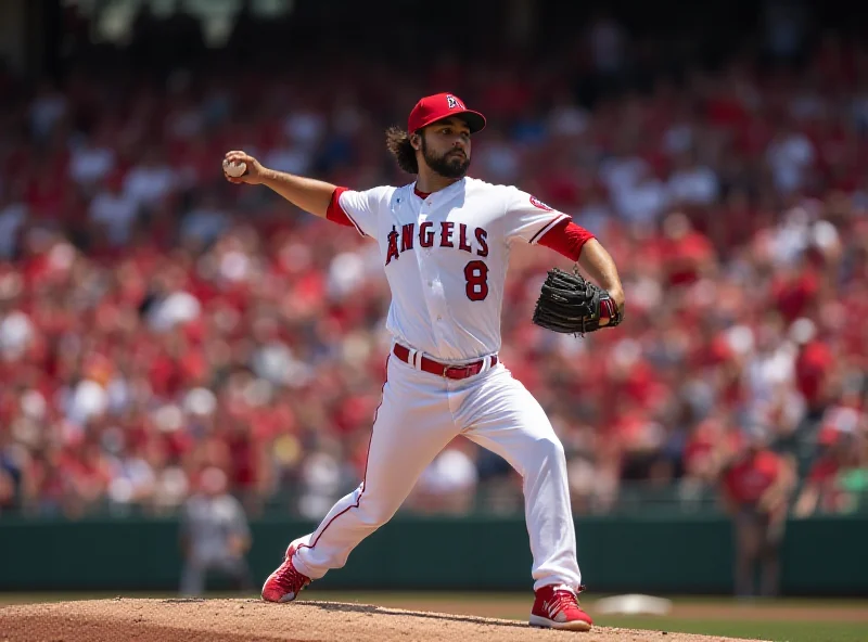 Shohei Ohtani pitching during a baseball game